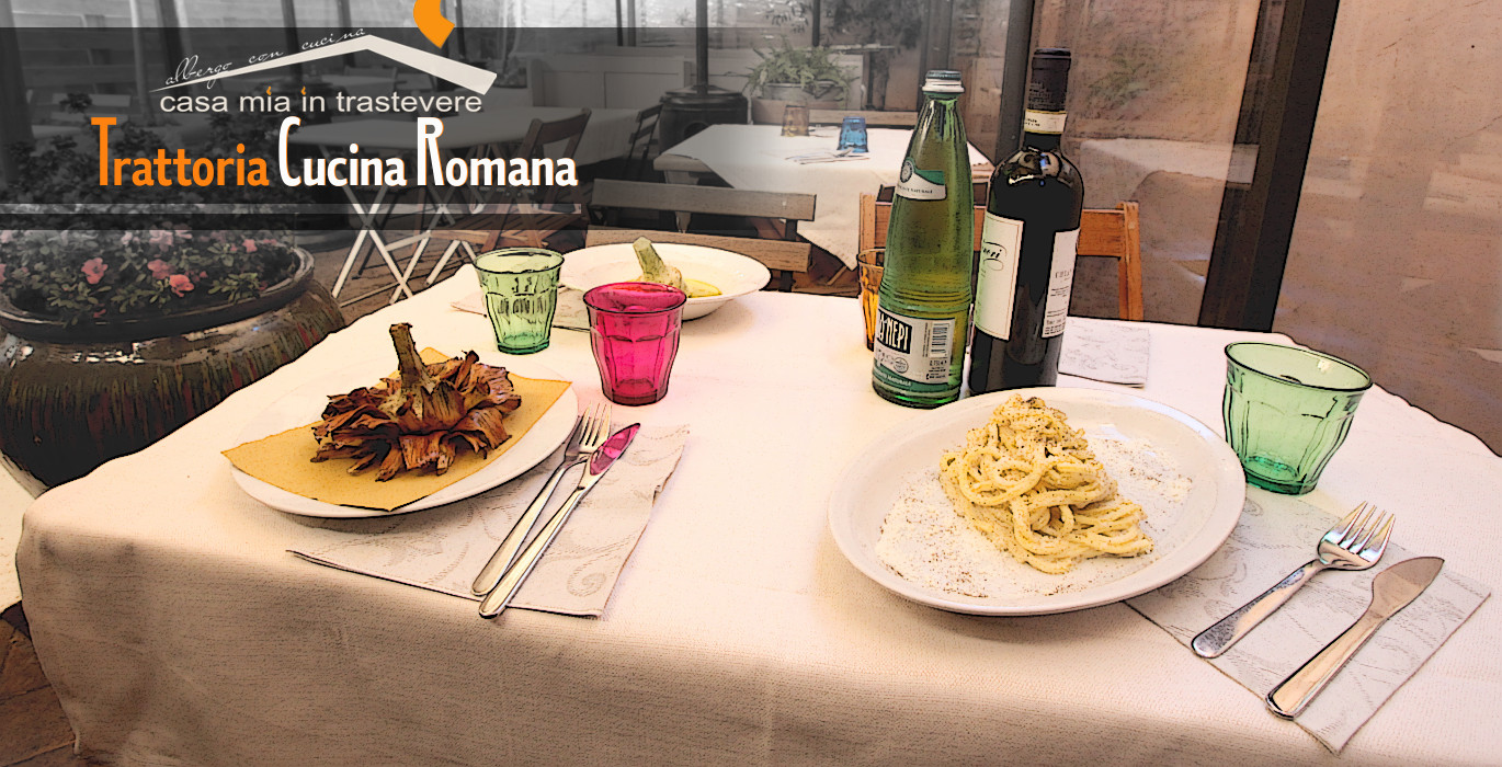 trattoria con cucina romana a trastevere