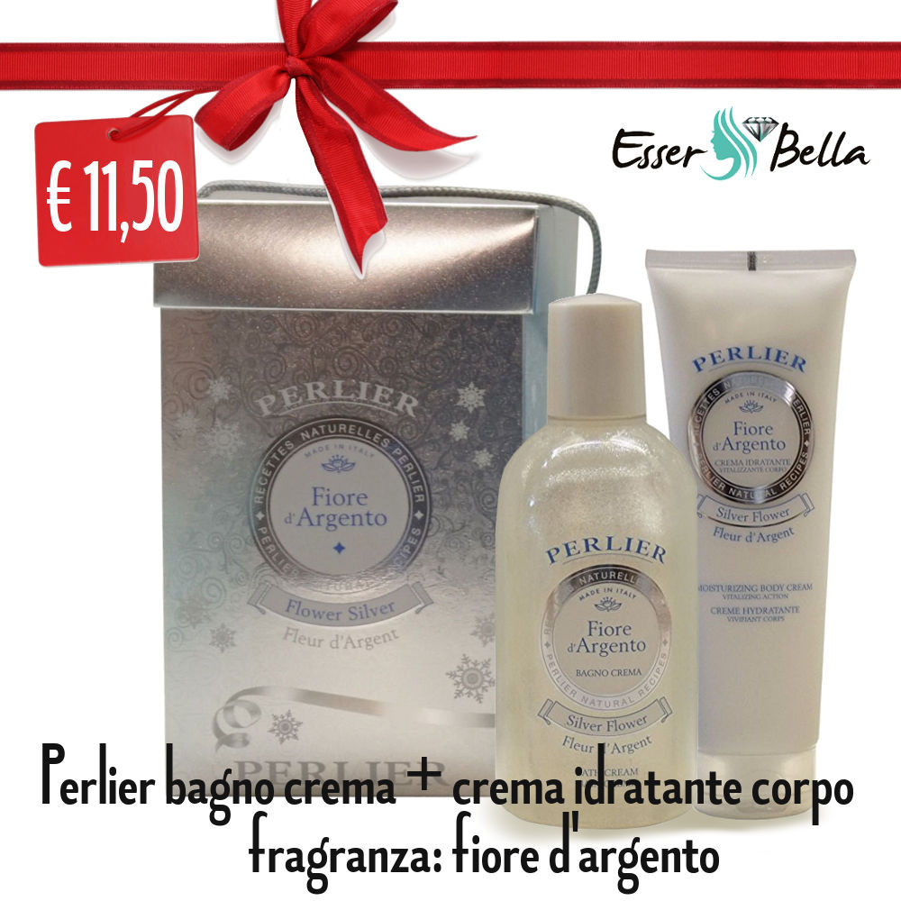 perlier-set-bagno-crema+crema-idratante-corpo-fragranza-fiore-d'argento