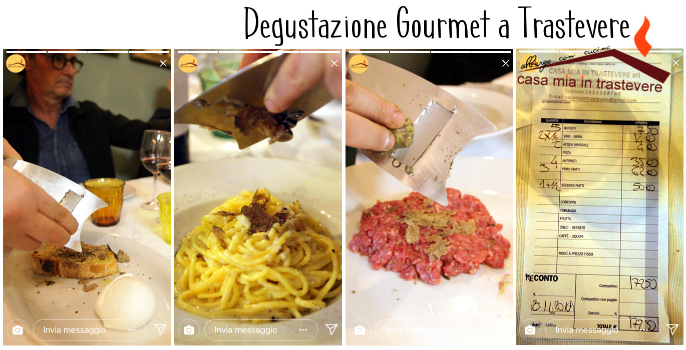 Degustazione gourmet a Trastevere