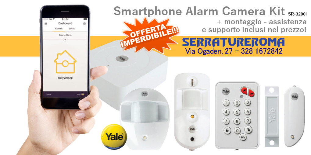 Sistema di allarme Yale Smartphone Alarm Camera Kit