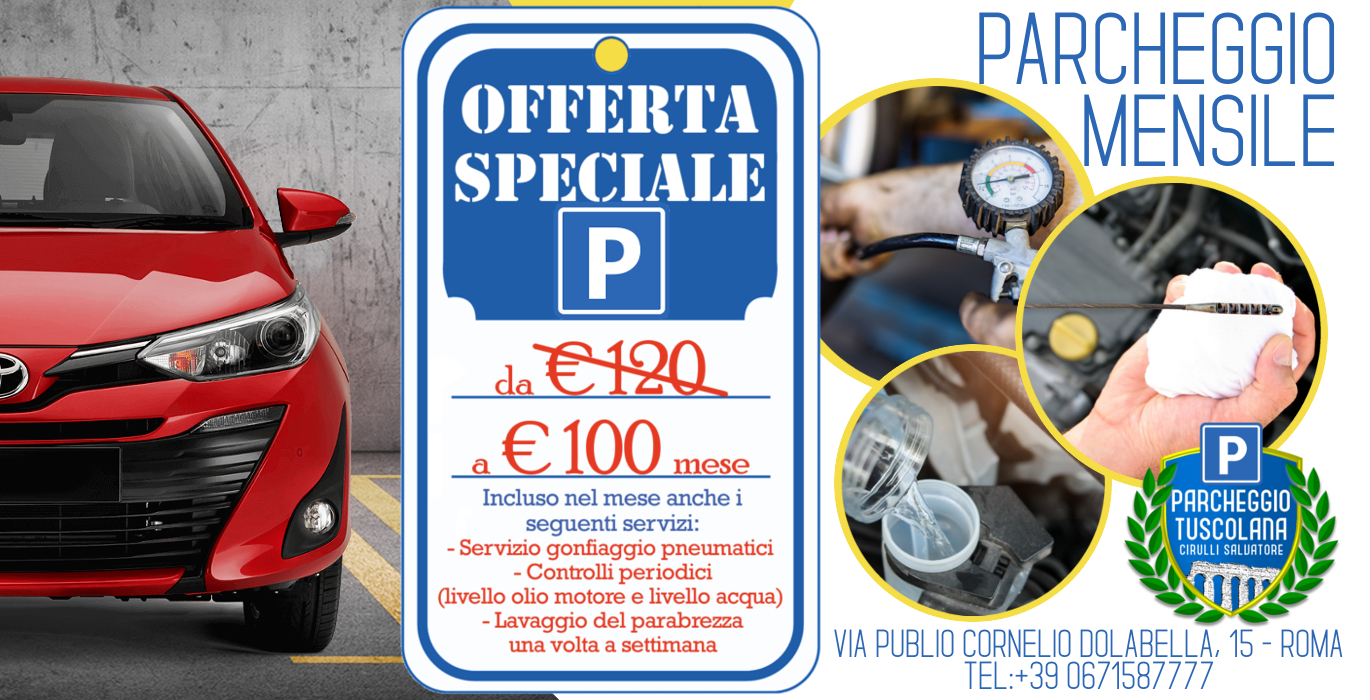 Offerta parcheggio mensile a Roma